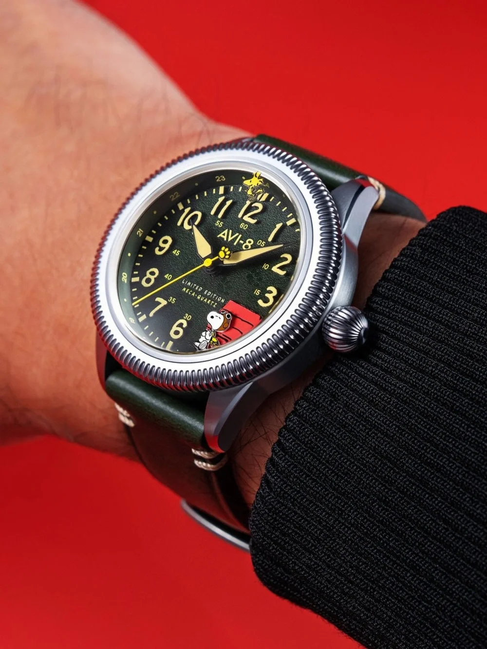 AVI-8 Flyboy Airmaster 40 Meca-Quartz Peanuts Snoopy Flying Ace Watch
